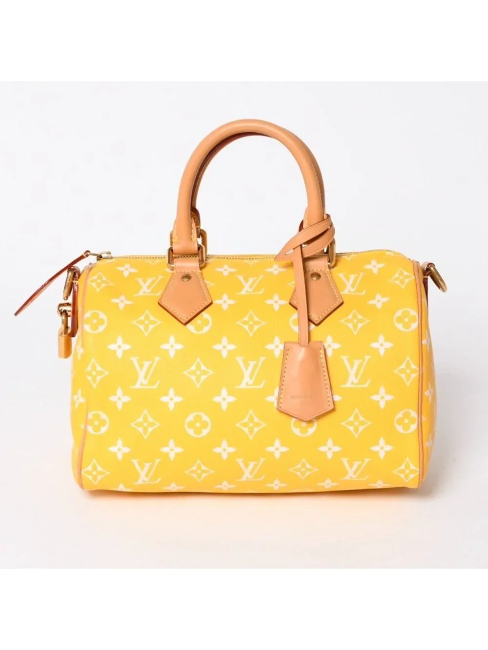 Louis Vuitton Speedy P9 Bandouliere 25 Boston Bag Yellow White